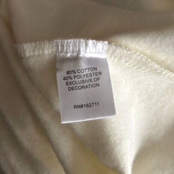 Margaux & Lexi Ivory Pullover Fleece Lined Snow Globe Woman's XXL Sweatshirt #V - Picture 6 of 7